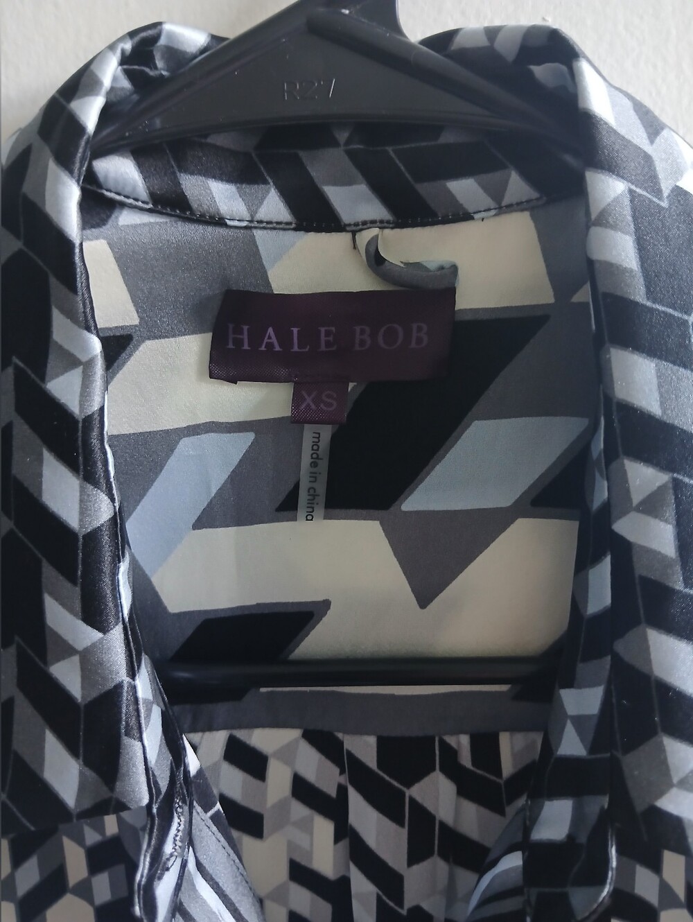 Hale Bob Black and White Geometric Button-Up Tunic - Picture 2 of 7